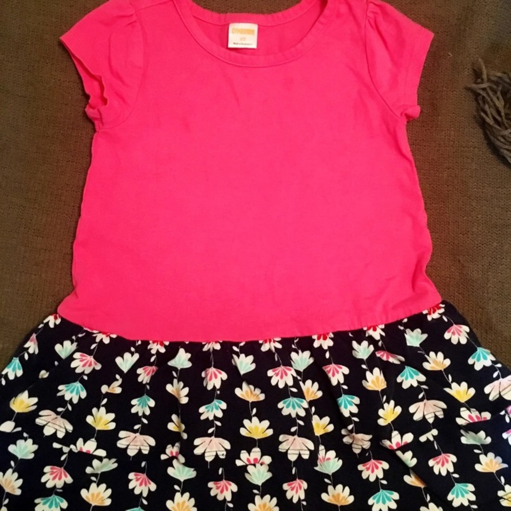 Gymboree 2T Girls Dress Floral Like New Pink